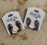 Boot Post Earrings