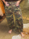 Off The Grid Camo Barrel Pants-CURVY