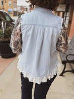 Anne's Denim Lace Vest