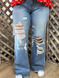 Paloma High Rise Distressed Denim