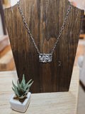 Rectangle Cluster Stone Chain Necklaces