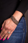 6 Strand Dainty Navajo Pearl & Gold Disc Bracelets