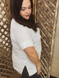 Fresh Cream Knit Top-CURVY