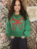 Braided Bow Sweatshirt