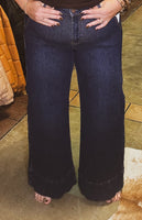Backroad Blues Mid Rise Trouser Denim