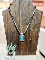Rectangle Slide Navajo Pearl Necklace