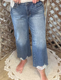 Langley Rigid Magic Wide Crop Denim