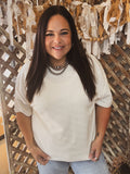 Hadley Textured Top-IVORY