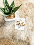 Gold Bead Hoop Earrings