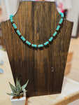 Green Turq Disc Necklace