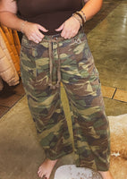 Off The Grid Camo Barrel Pants-CURVY