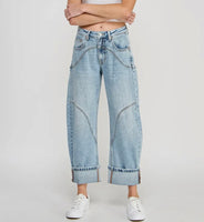 Blink Twice Barrel Wide Cuff Denim