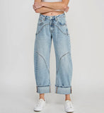 Blink Twice Barrel Wide Cuff Denim