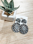 Black & White Checkered Earrings