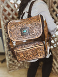 Large Cowhide Concho Backpack