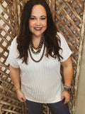 Fresh Cream Knit Top-CURVY