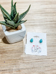 Turq Teardrop Stud Earrings