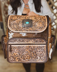 Large Cowhide Concho Backpack