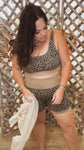 Player Biker Shorts & Bra Set-CURVY