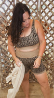 Player Biker Shorts & Bra Set