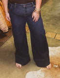 Backroad Blues Mid Rise Trouser Denim