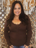Willow & Lace Top-CURVY-BROWN