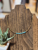 Square Gold & Turq Choker