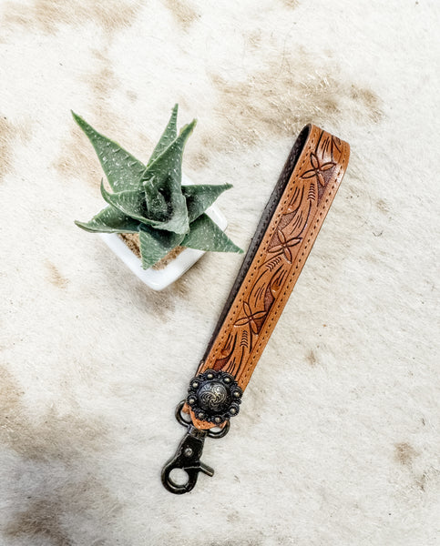 Leather Keychain Wristlet