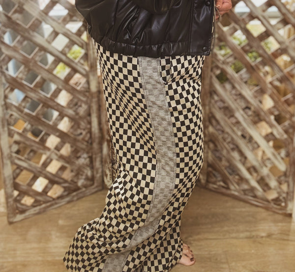 Espresso Checkered Pants
