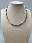Torpedo choker Sterling Silver Pearls and pink conch