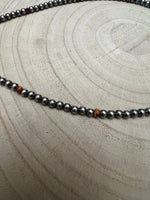 4mm Sterling Pearl choker with spiny oyster