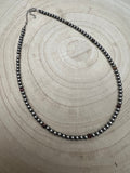 4mm Purple spiny and Sterling Pearl choker - 14 inch