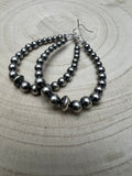 Sterling pearl graduated earrings - 2 1/2 inch drop - Very popular!