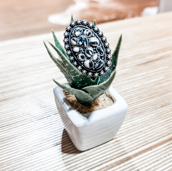 Oval Marble Cluster Rings