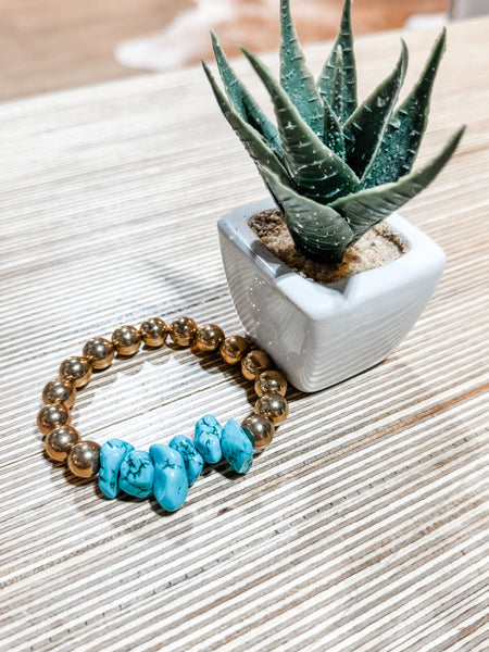 Turq & Gold Bracelet