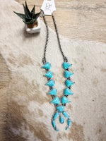 Handmade Squash Blossom Turquoise Necklace