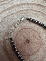 Little bit of Purple Spiny Oyster with Sterling Silver Pearls bracelet