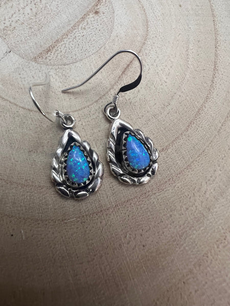 Theresa Smith Navajo Handmade Opal Earrings