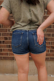 Rain Mid Rise Cuffed Shorts-CURVY