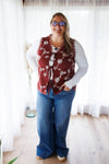 Wine & Wildflowers Vest-CURVY