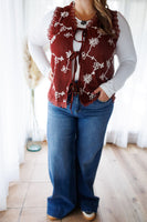 Wine & Wildflowers Vest-CURVY