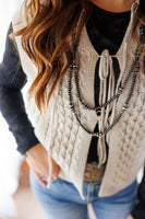 Last One To Know Open-front Knitted Vest