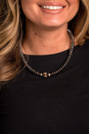 18" Burnished Silver Disc Necklace