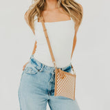 Checkered Crossbody Clutch