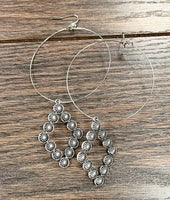 Concho Hoop Earrings
