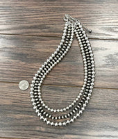 Handmade Silver & Navajo Bead Necklace