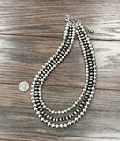 Handmade Silver & Navajo Bead Necklace