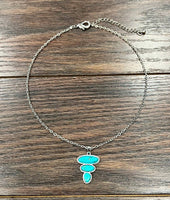 Pyramid Navajo Turquoise Necklace