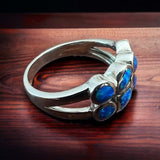 Blue Opalite Multi-stone Ring on Sterling Silver