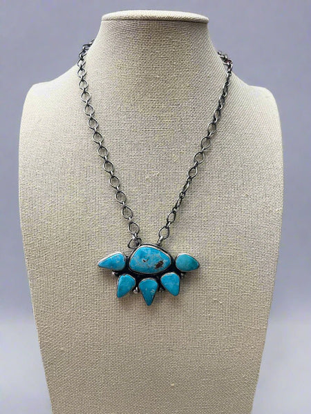 Bobby Johnson Turquoise & Sterling Silver Necklace